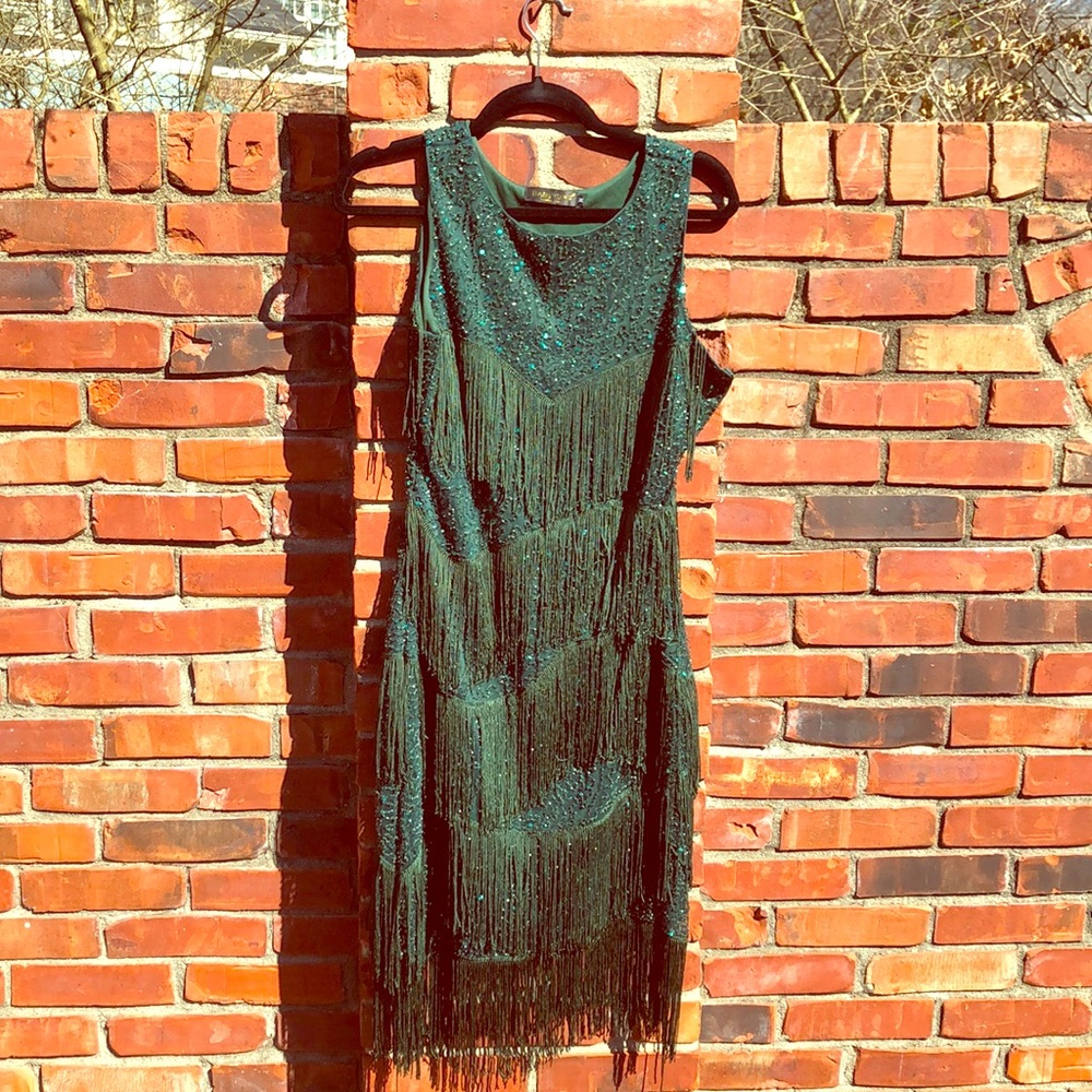 green 20s dress